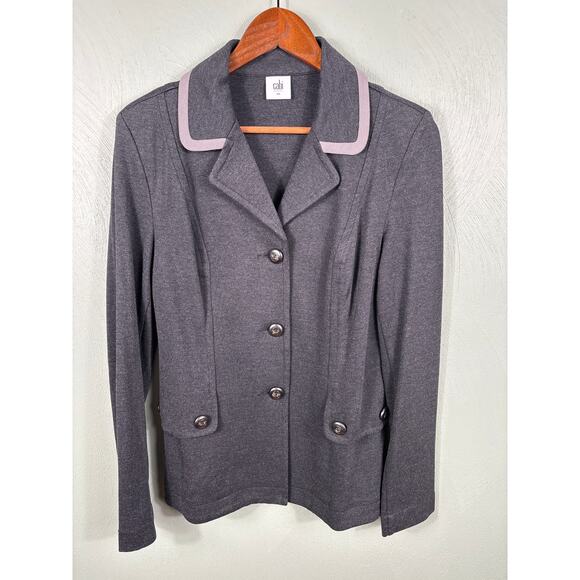 Cabi Women's Size Small Charcoal Gray Ponte Knit Classic Academy Blazer Jacket - Picture 9 of 11